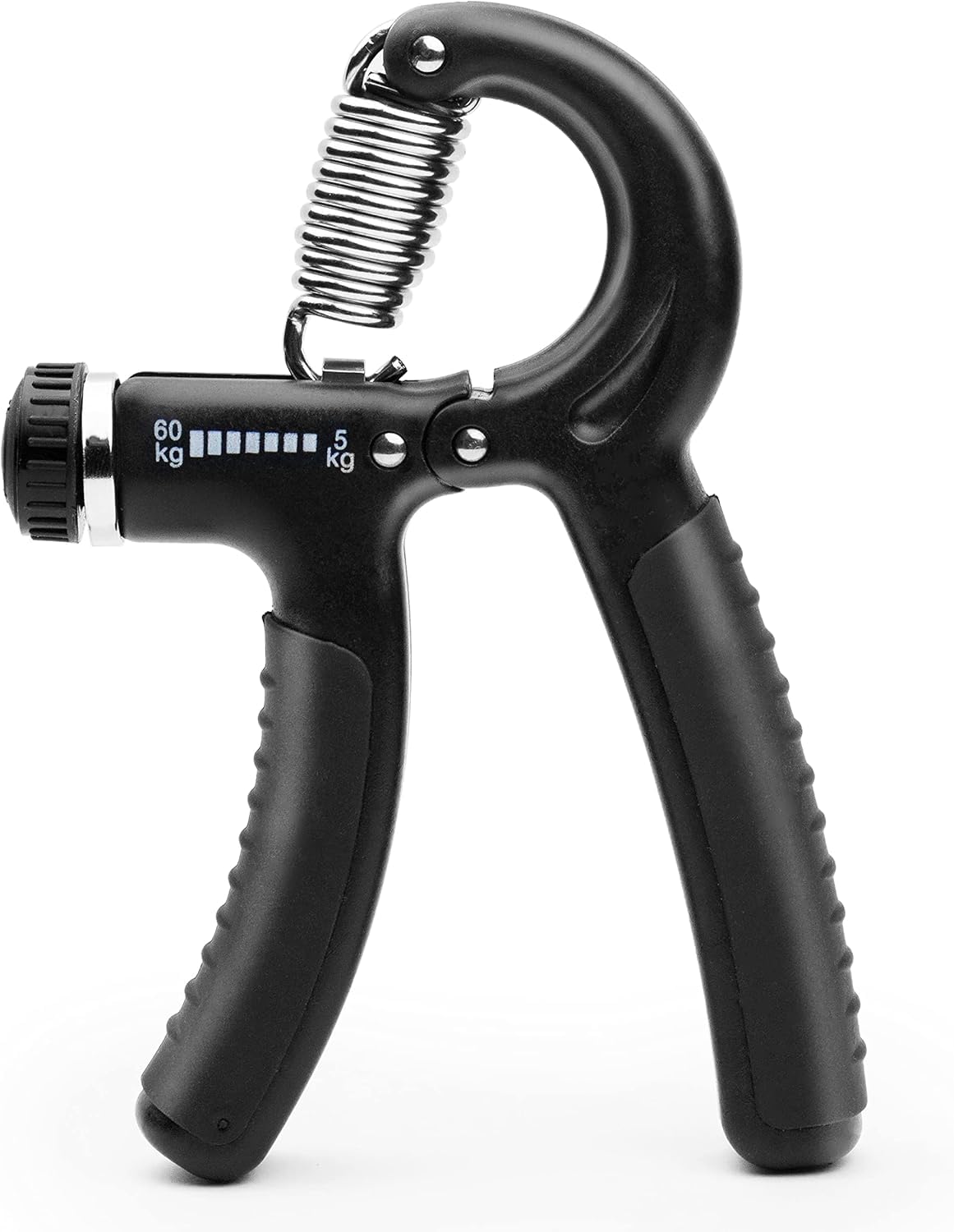 EKODE Fitness Adjustable Grip Strengthener (5–60 kg) – Hand Exerciser with Stainless Steel Spring for Building Strong Wrists, Fingers, Forearms & Hands (Black)