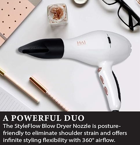 Miniatura 2 de Secador de pelo Air Lux con boquilla Styleflow de HAI  Secador de pelo ergonómico ligero profesional con boquilla Styleflow patentada para comodidad