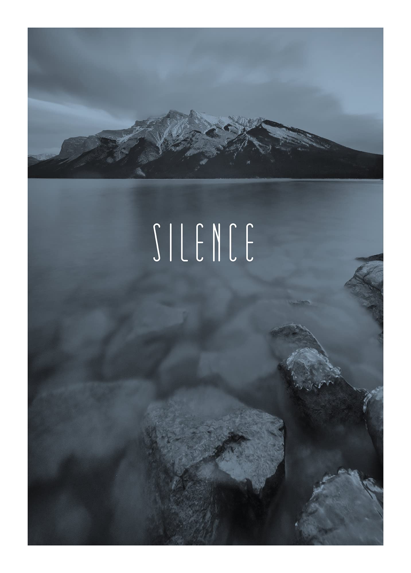 Poster Komar PURE Boutique Word Lake Silence 50x70 cm | Décoration murale moderne