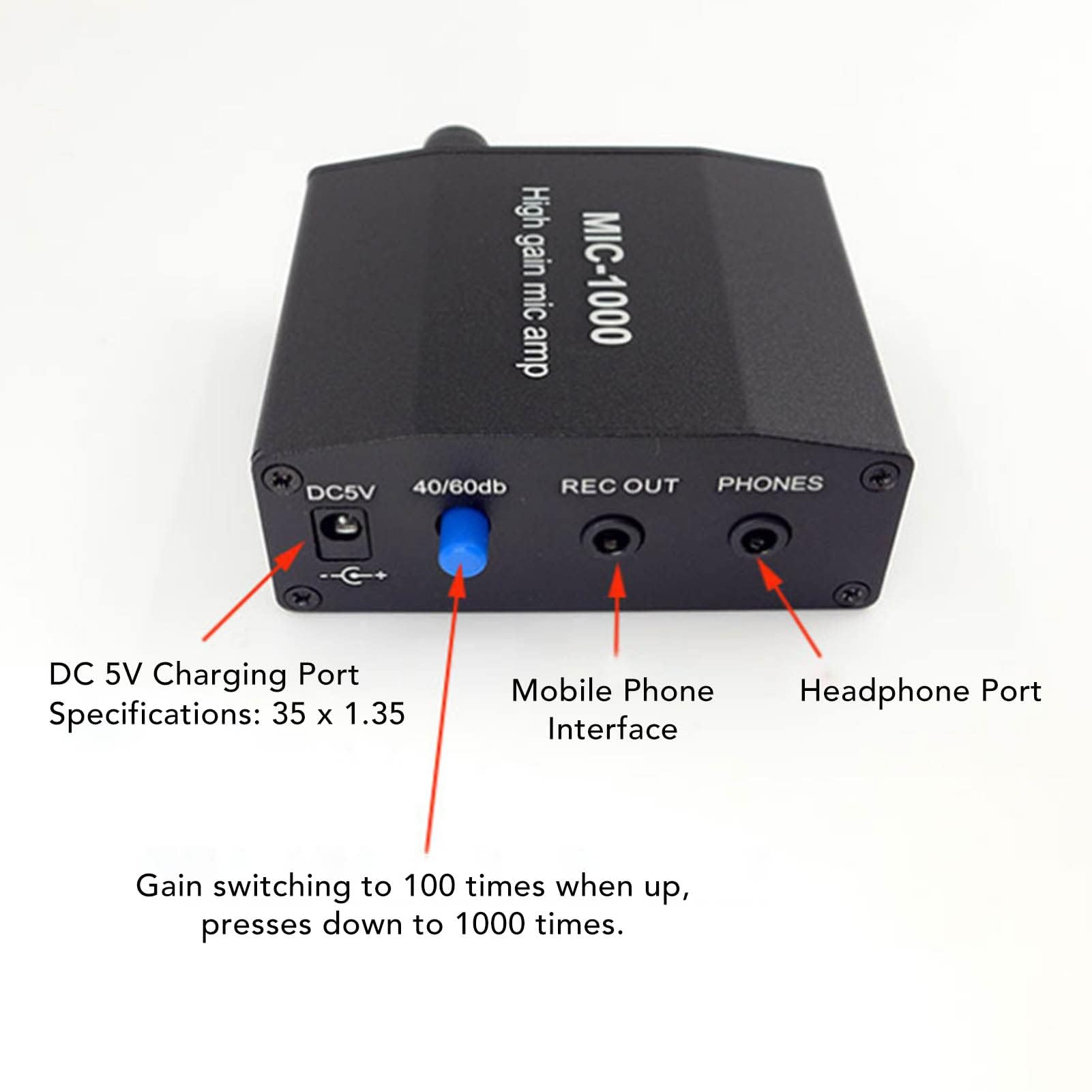 Amplificateur de Microphone Système de Haut-Parleur Portable Kit D'accessoires D'ampli Audio Micro pour Les Activités en Extérieur et en Intérieur