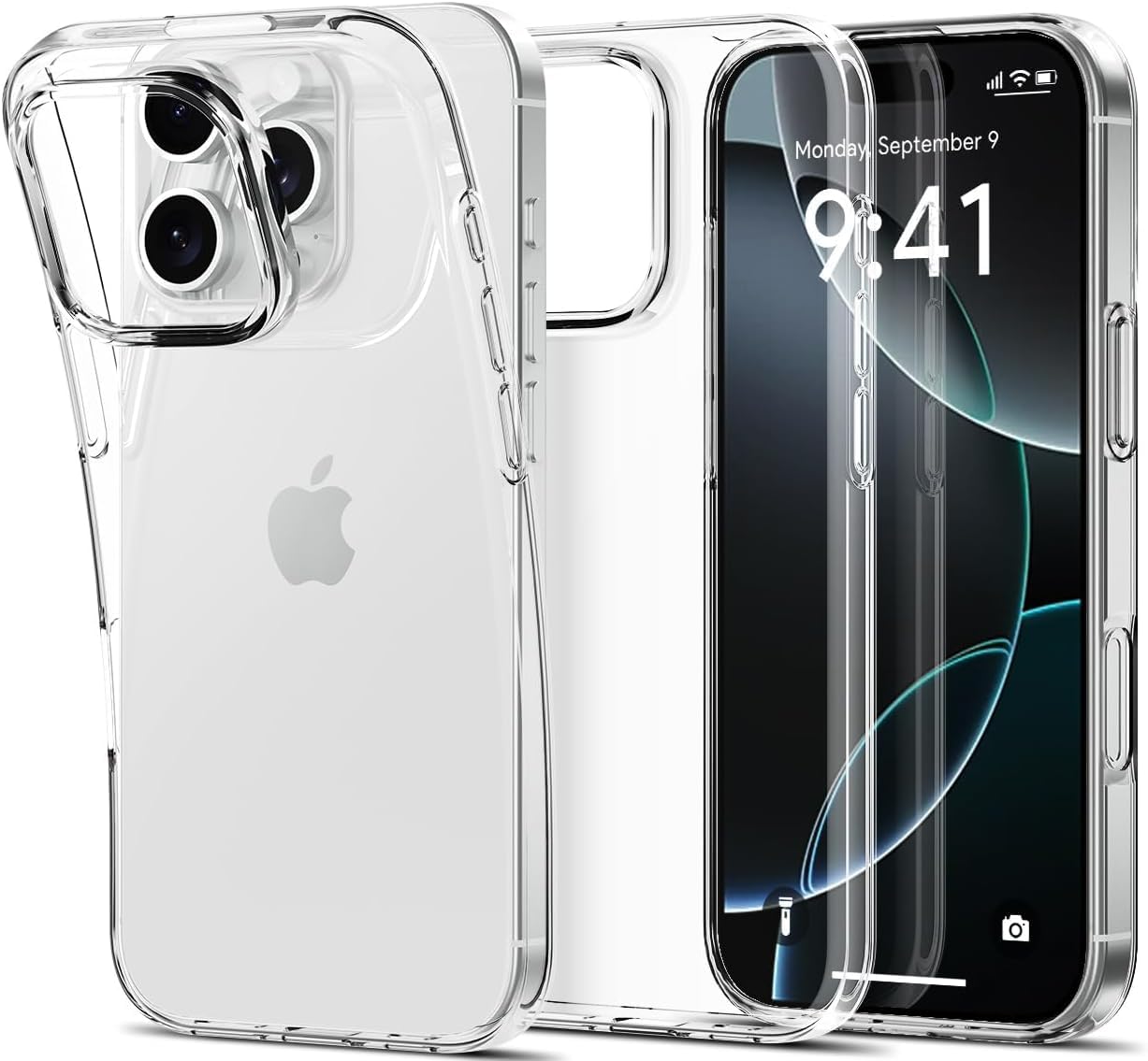 Hepiide for iPhone 16 Pro Max Case, Ultra [Slim Thin] Flexible Clear TPU Scratch-Resistant Gel Rubber Soft Silicone Protective Phone Case Cover for iPhone 16 Pro Max 6.9'' (Clear)
