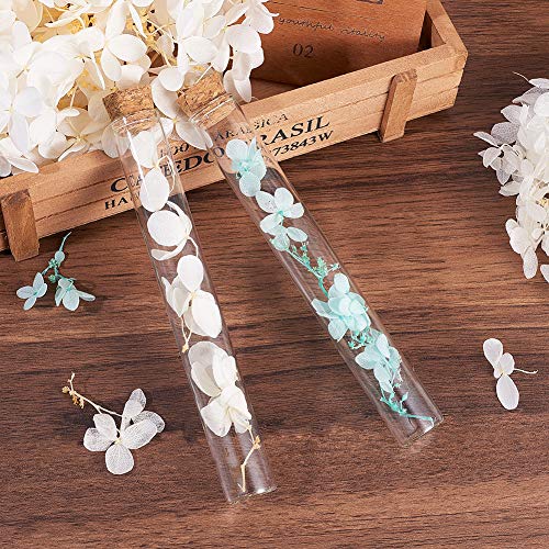 Image of BENECREAT 15 Pack 40ml Glass Tubes Transparent Decoration Bottles with Cork Stoppers for Arts, Crafts and Other Small Projects