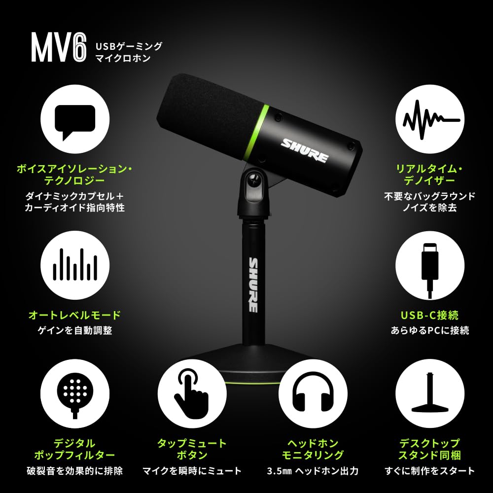 Amazon.co.jp: 【VGP2025 金賞】SHURE シュア MV6 USB