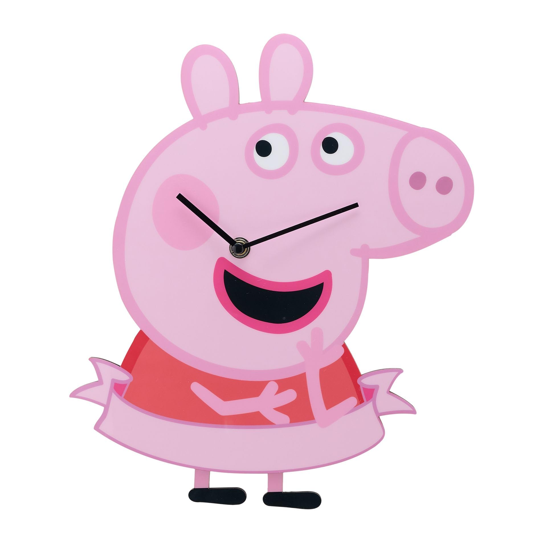Widdop and Co Peppa Pig Wall Clock, Pink, One Size
