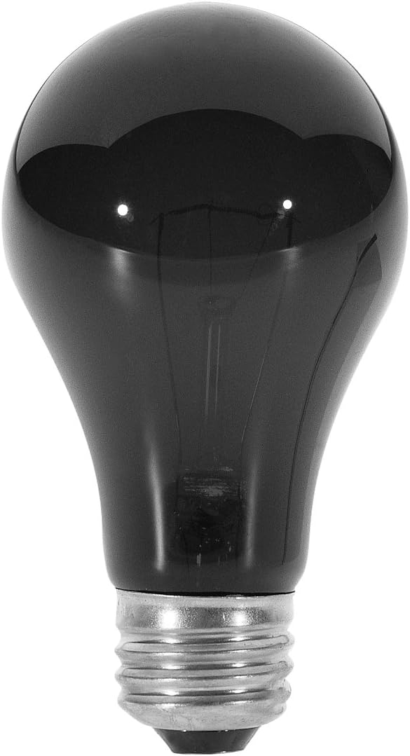 Satco S3920 75 Watt A19 Incandescent Light Bulb, Black Light