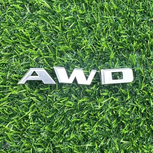 Image of Rear Tailgate Emblem Nameplate 3D Letter Badge Replacement for 2016-2024 84604285 inchAWD 1Pc (Silver)