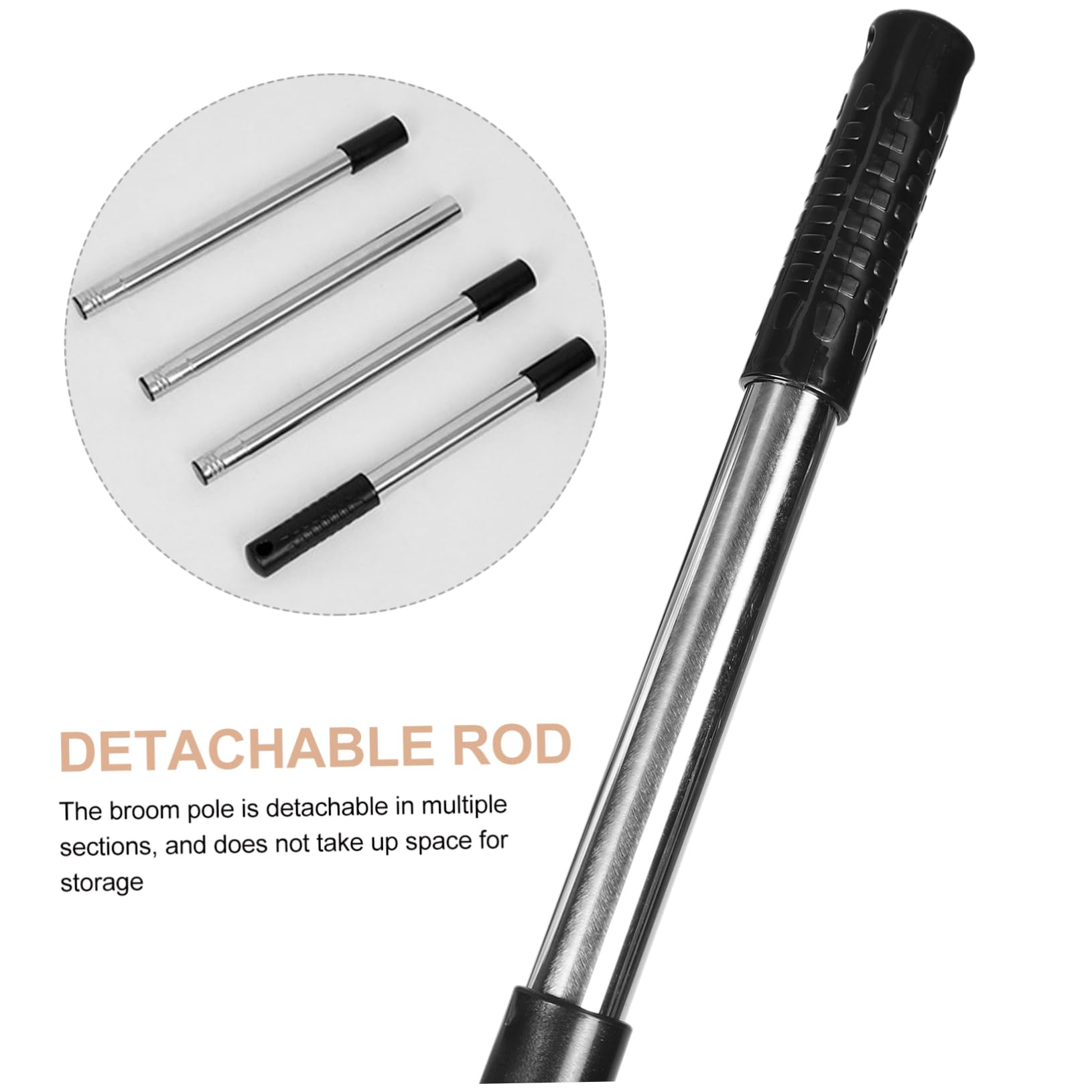 Mobestech Mechanischer Hand Teppichkehrer Manuelle Teppichkehrmaschine mit Rotierenden Bürstenrollen Pp und Edelstahl für Zuhause und Teppich