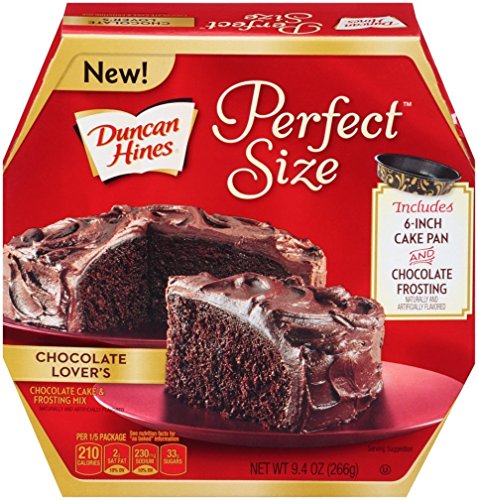 Duncan Hines, Perfect Size Mix, Chocolate Lovers Cake Mix, 9.4oz Box (Pack of 2)