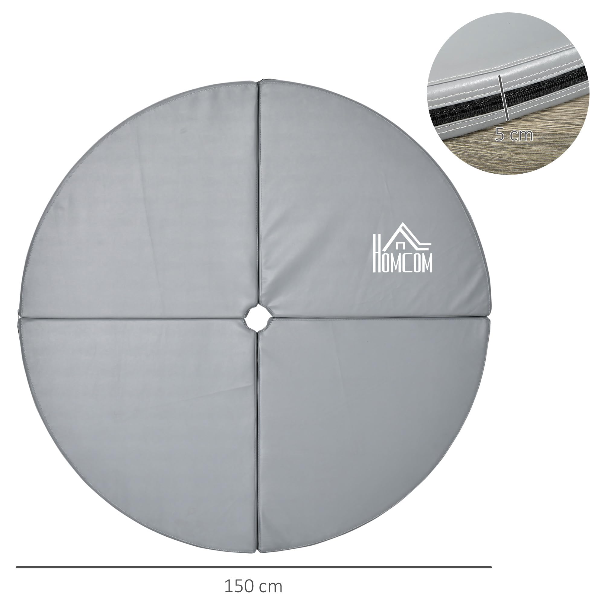 HOMCOM Tappeto Pole Dance Ballo Ginnastica, Ø150x5cm