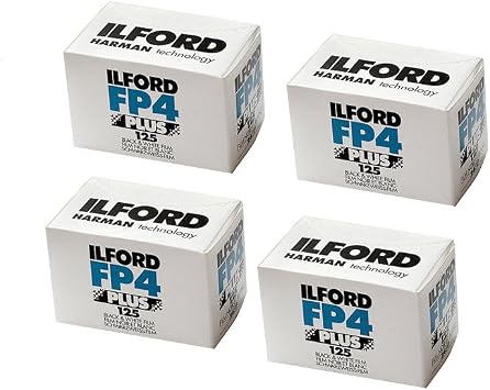 Four Pack of Ilford FP4 Plus 35mm Black & White Negative Film 36 Exp
