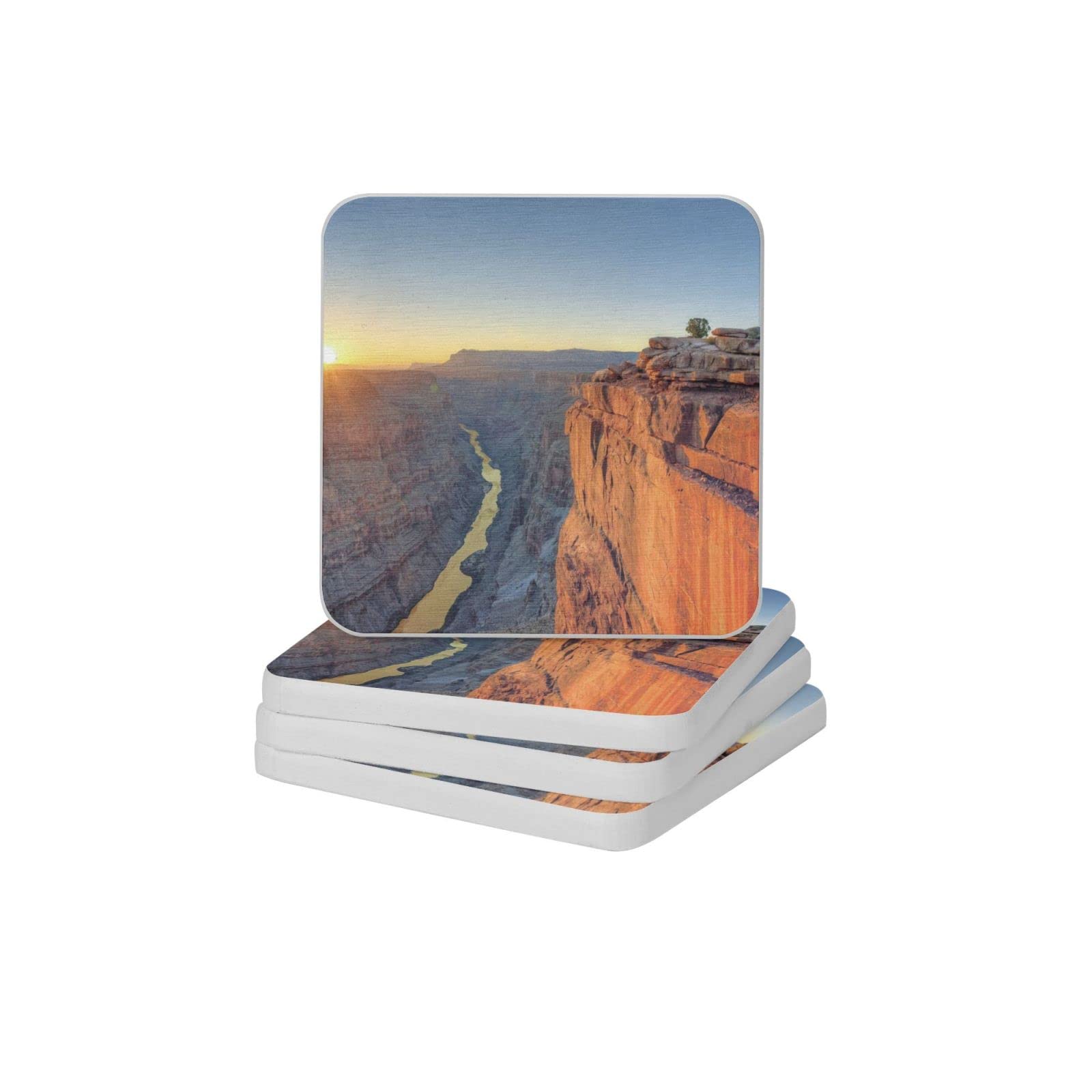 Sous-verres en diatomite ultra absorbants lot de 6 The Grand Canyon 10x10cm