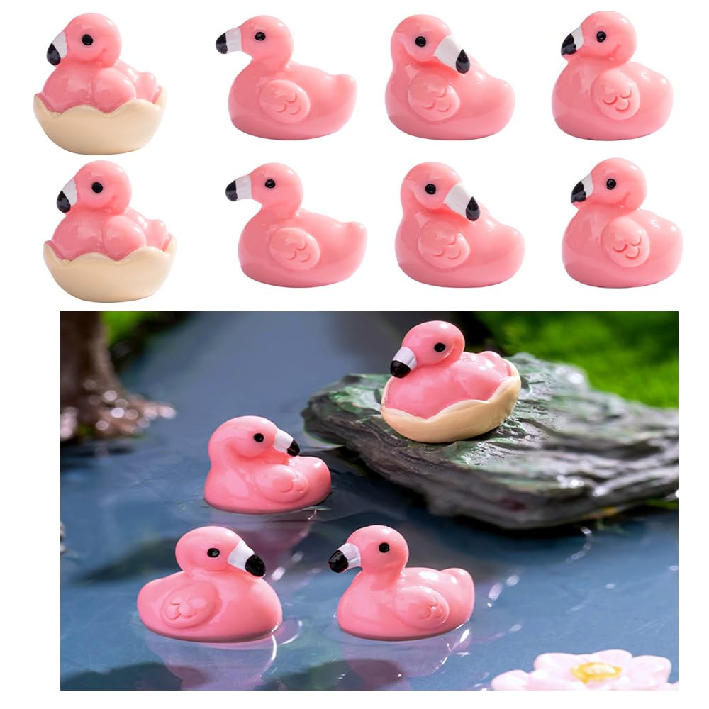 Amazon.co.jp: Tatmitter 小さな樹脂動物、40個 ミニピンク フラミンゴ
