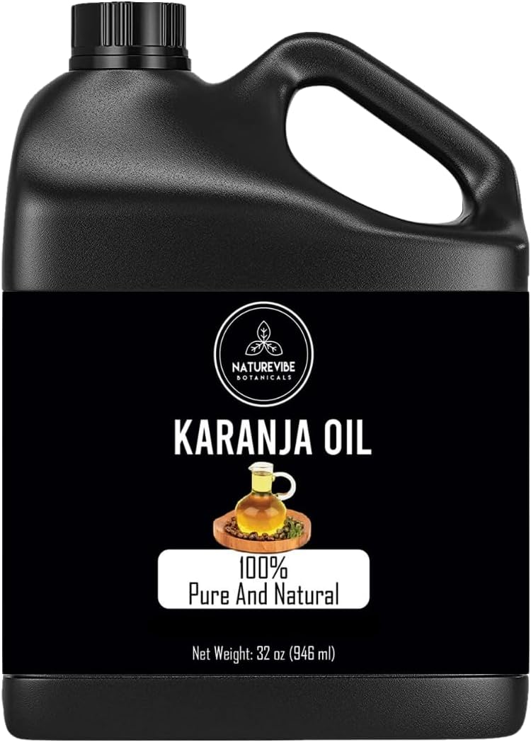 Naturevibe Botanicals Karanja Oil 32 Ounces | 100% Pure and Natural | Great for Skin Care and Hair Care