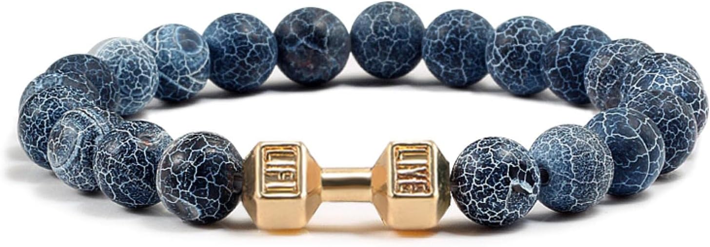 DIANN Women Men Beads Dumbbell Bracelet Men Fashion Yoga Jewelry Original Bracelets image 5