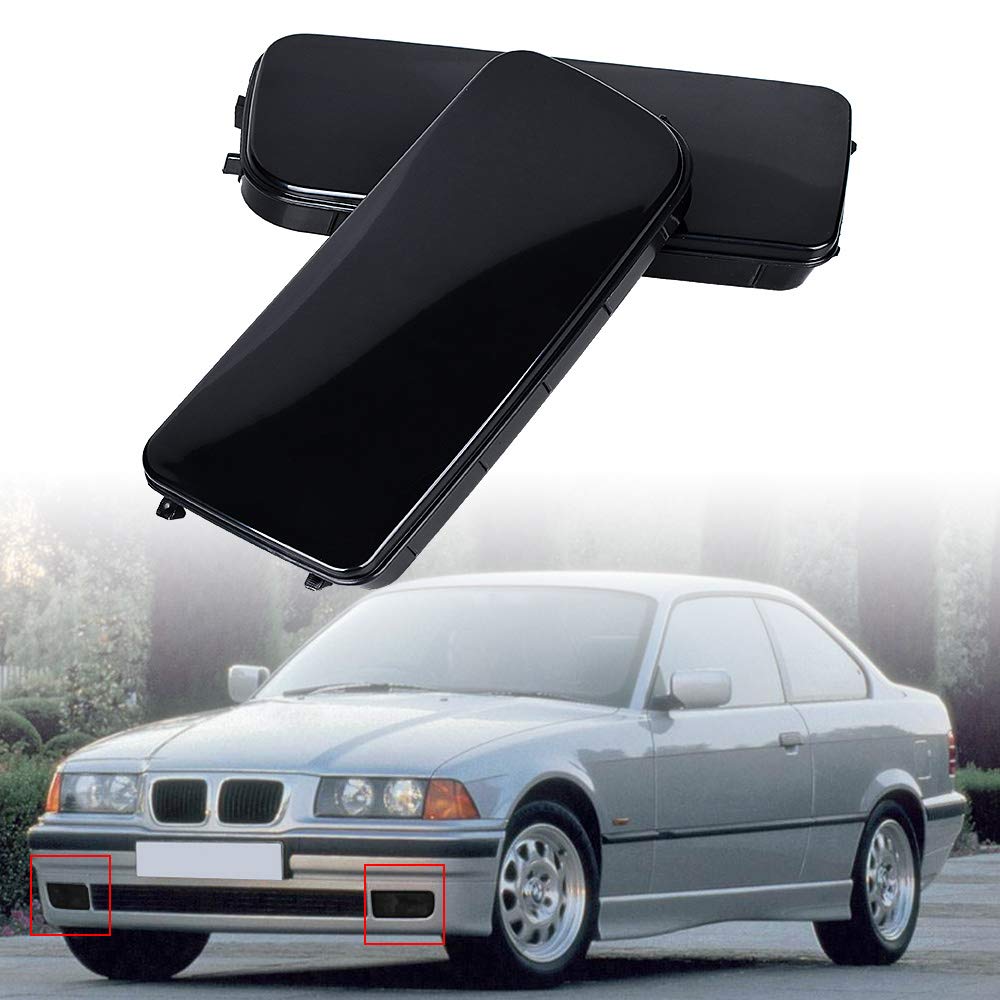 Astra Depot Pair RH+LH Fog Light Lens Hole Covers Cap Replacement with 1992-1998 E36 3-Series
