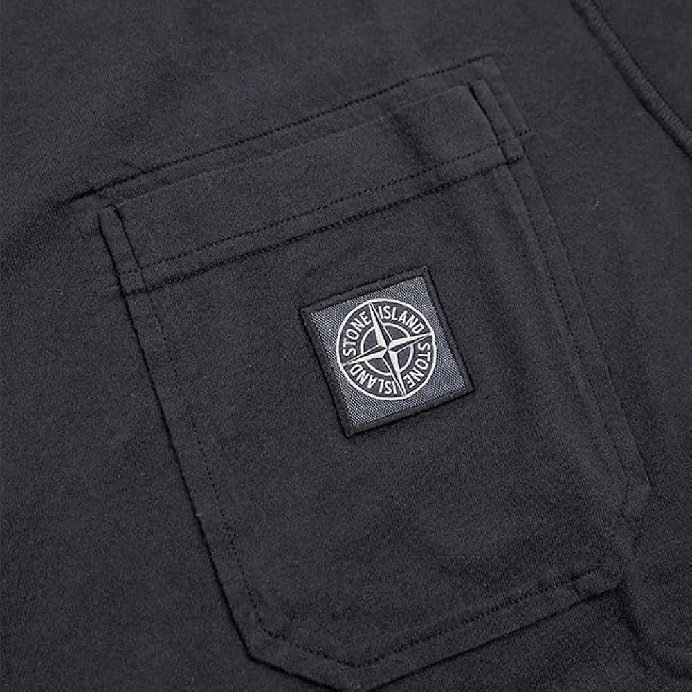 【人気カラー】ストーンアイランド☆ワッペンロゴ入りポロシャツ ブラック 黒色 人気カラー】ストーンアイランド☆ワッペンロゴ入りTシャツ 入手
