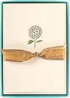 Graphique Hydrangea La Petite Presse Boxed Notecards: 10 Gold Foil Blank Cards, Envelopes & Teal Storage Box, 3.25x4.75in (L1346CB)