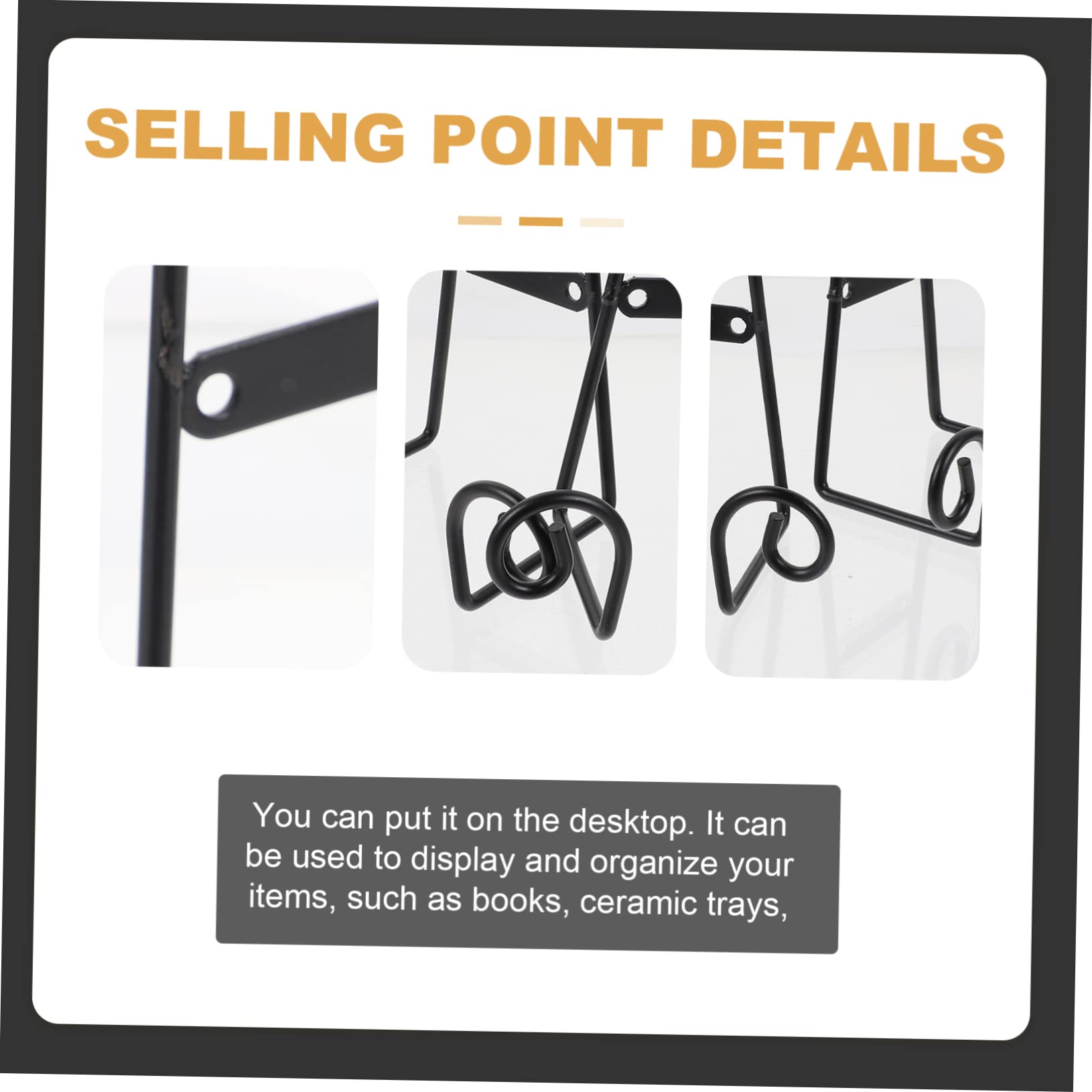 FUNOMOCYA Multiple Plate Display Stands Sturdy Ceramic Display Holder for Kitchen Dish Storage Rack Iron Base