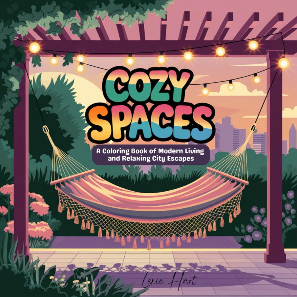 Cozy Spaces: A Coloring Book of Modern Living and Relaxing City Escapes: 55 Unique Illustrations for Adults, Teens, and Anyone Who Loves to Slow Down, Unwind, and Color