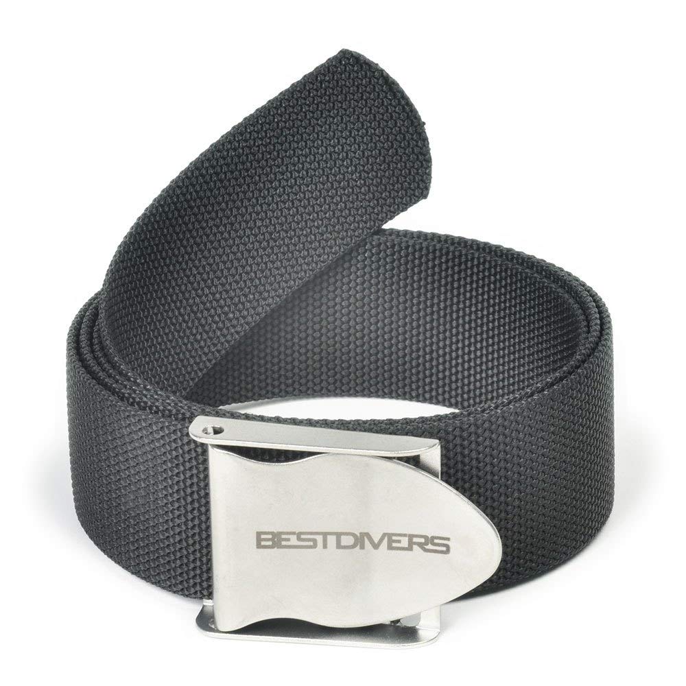 Best Divers ZI0140I Cintura, Porta Piombi Sub, Fibbia Inox, Nero, taglia unica