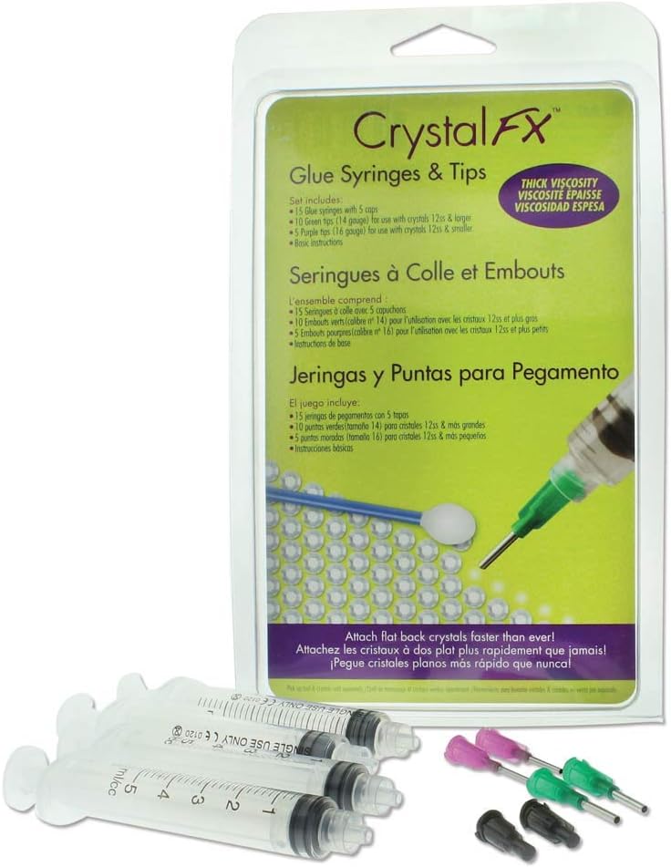 Beadsmith Glue Syringes to Attach Flatbacks 15/Pkg for E6000, Multi