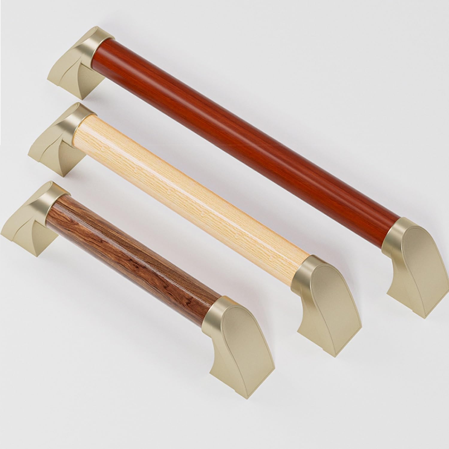 HLTYGWX Asidero para bañeras y duchas Ducha de Pared de Madera Maciza Inodoro de Seguridad Accesorios de baño Productos de Asistencia para Personas Mayores Manijas para discapacitados(B,12")