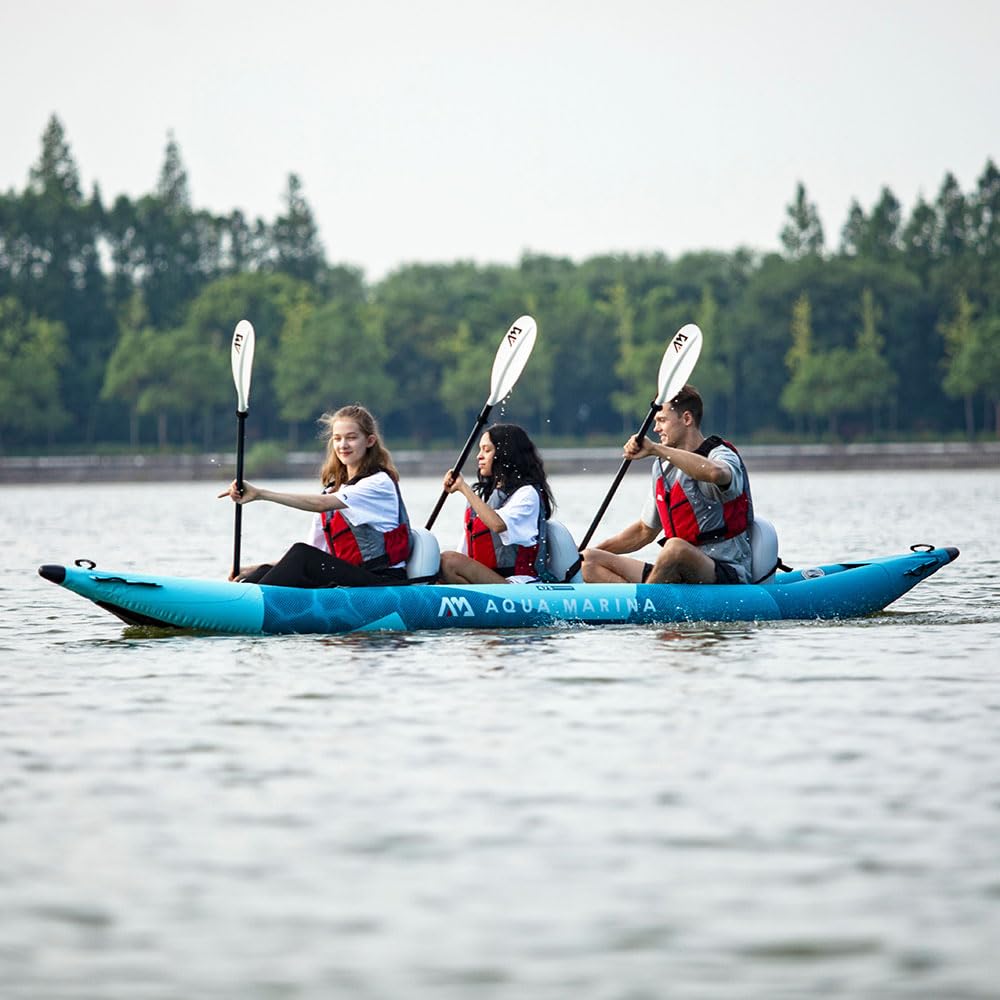 Aqua Marina Betta 475 - Set kayak gonfiabile per 3 persone, 475 cm, canoa