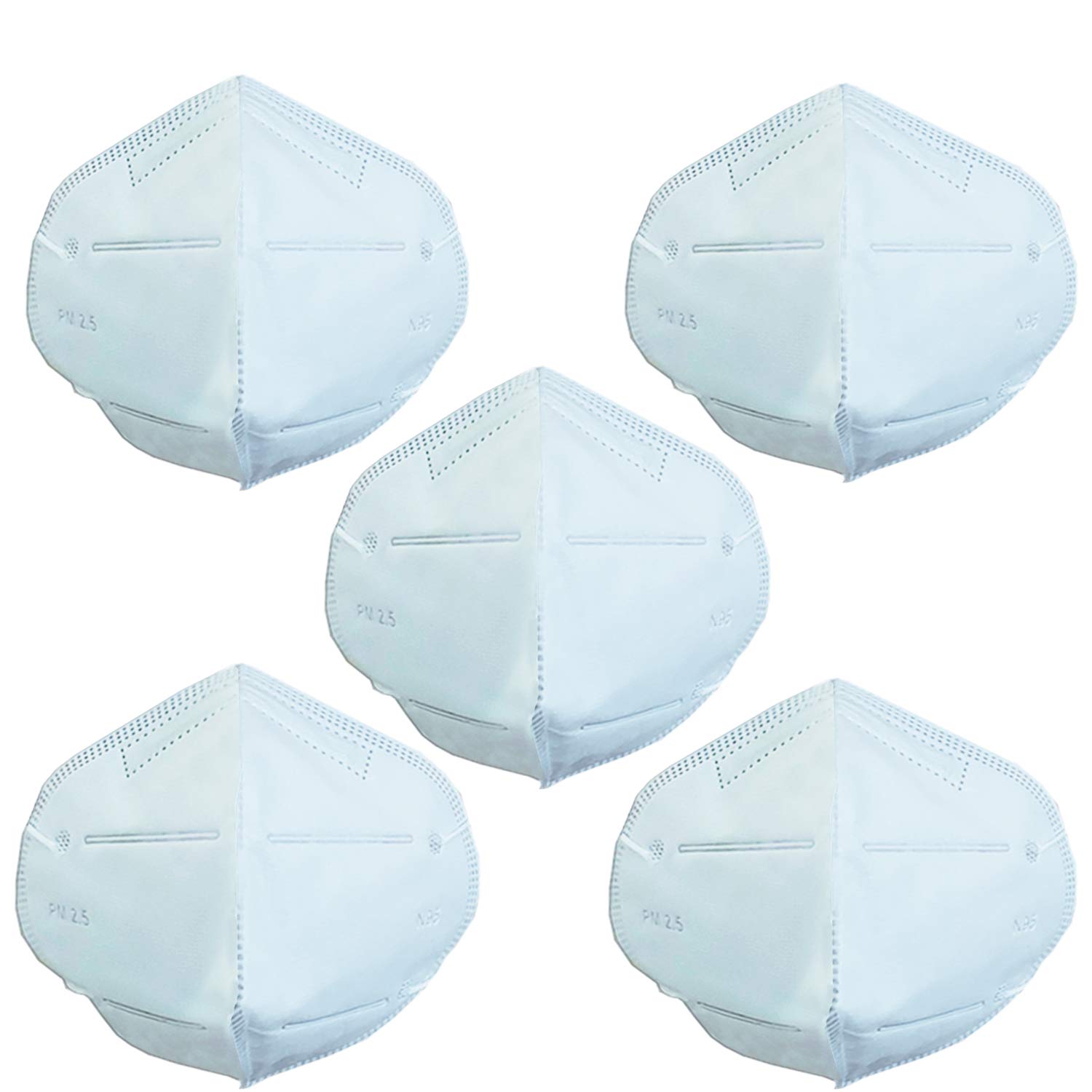 Glammore Non Woven Unisex Anti Pollution Anti Dust Face Mask -White, Free Size, Pack of 5 (B089FM5Y93) Amazon Price History, Amazon Price Tracker