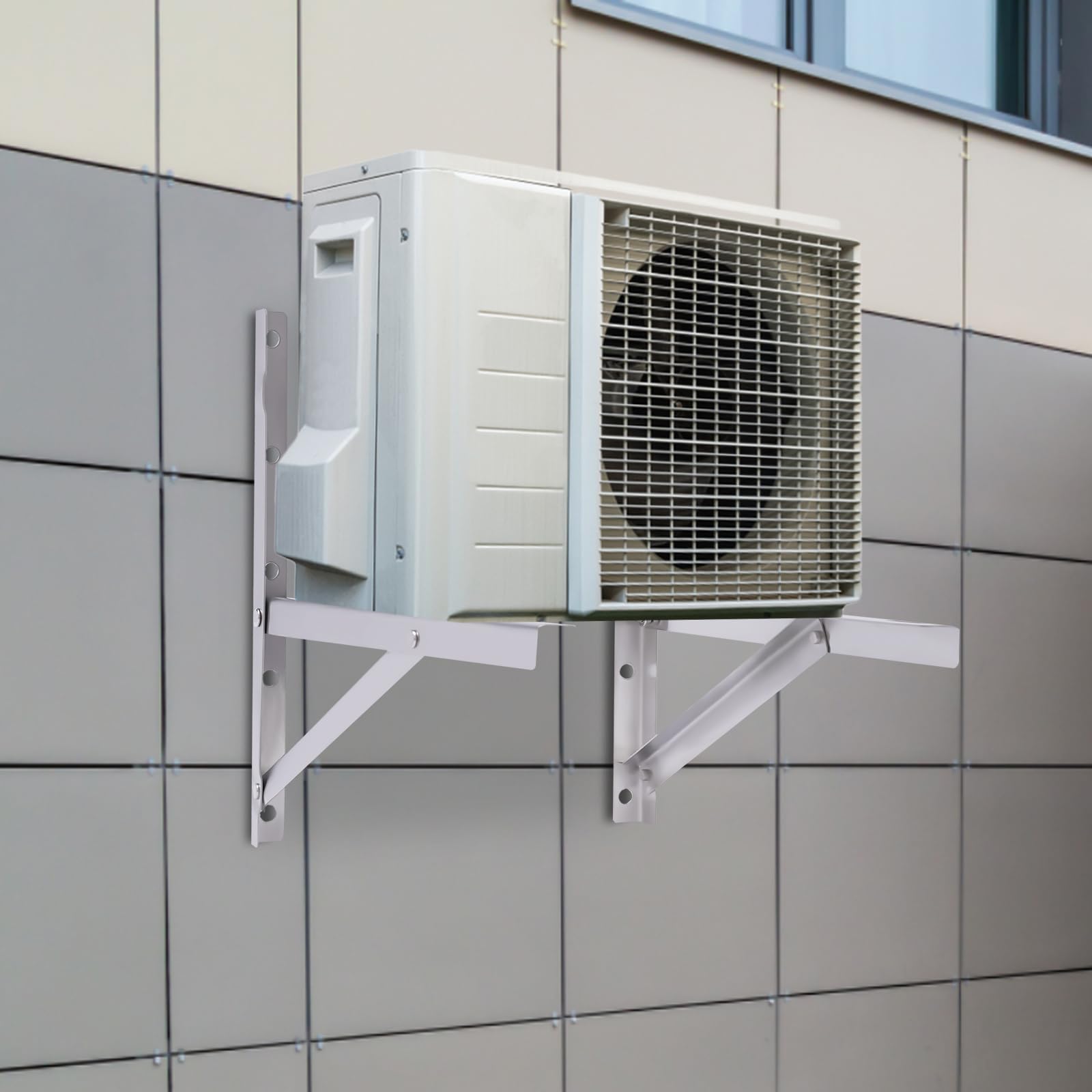 Soporte de pared para aire acondicionado exterior, soporte de pared de acero inoxidable, capacidad de carga 200 kg, apto para aire acondicionado exterior de clase 1-1,5 P