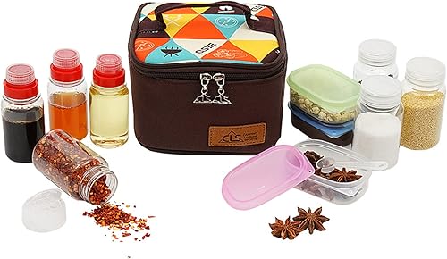 FantasyDay 10 frascos de plástico PET para especias a prueba de humedad con tapa, para camping, picnic, cocina al aire libre, mezclador de especias,