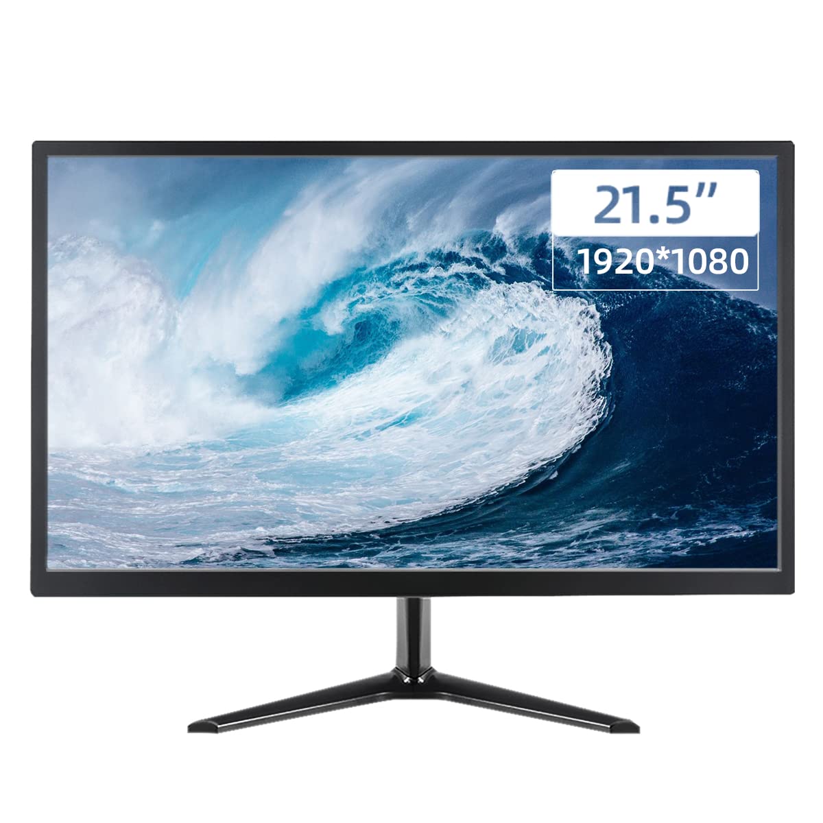 Computer Monitor, 21.5 Inch PC Monitor FHD 1920x1080, Gaming Monitor with HDMI & VGA Interface, 5ms, 75Hz, Brightness 250 cd/m², Computer Screen for Laptop/PS3/PS4, Built-in Speakers