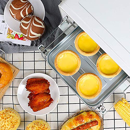 Keuken Mini Broodrooster Oven, 14L Air Fryer Oven Convection Rotisserie Oven Toast/Bake/Broil/Roast/Dehydrate, 60 Min Timer, 1000W - Afbeelding 7