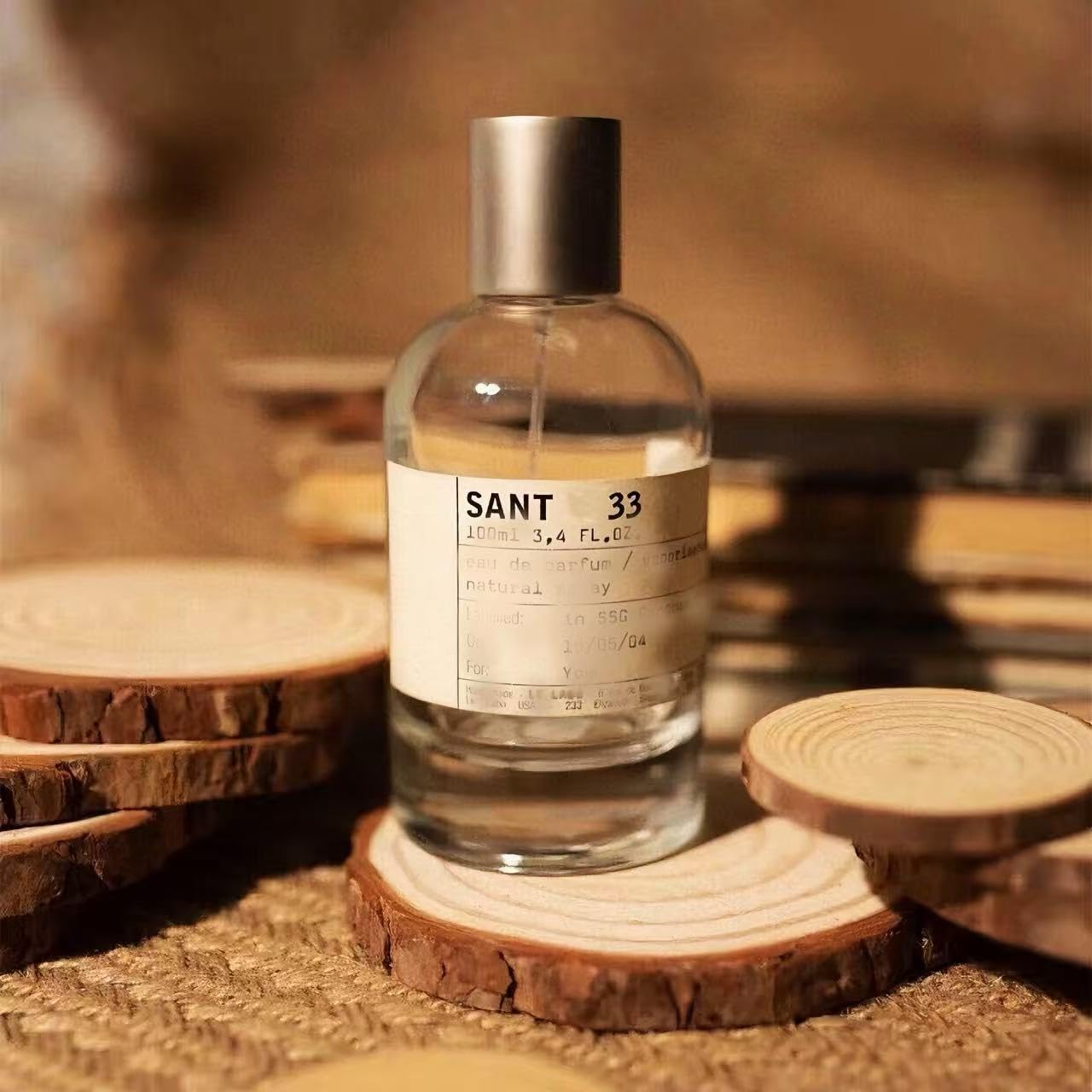 33 Sant Sandalwood Eau De Perfum Spray For Men & Women, 3.4 Fl Oz