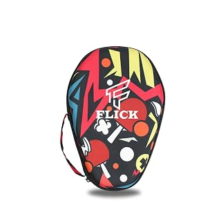 FLICK Fusion Table Tennis Racket Hard Case/Cover - Shockproof Protective EVA-PU Round Case | Stylish & Durable Cover for TT Paddles | Lightweight, Scratch-Resistant Design