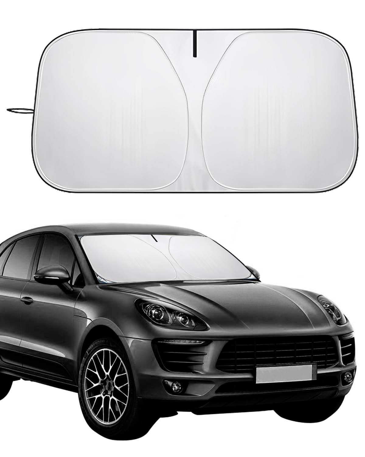 NebulaGlam Parasol Coche Delantero, Parasol Luna de Coche para Protección Rayos UV Bebe, Parasol Reflectante para Coche para Automóvil Y Protección contra El Calor Solar (L)
