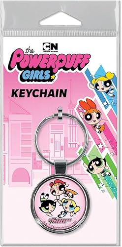 Miniatura 2 de Ata-Boy Llavero de llavero Powerpuff Girls de 1.5 pulgadas para llaves, tiradores de mochila y más