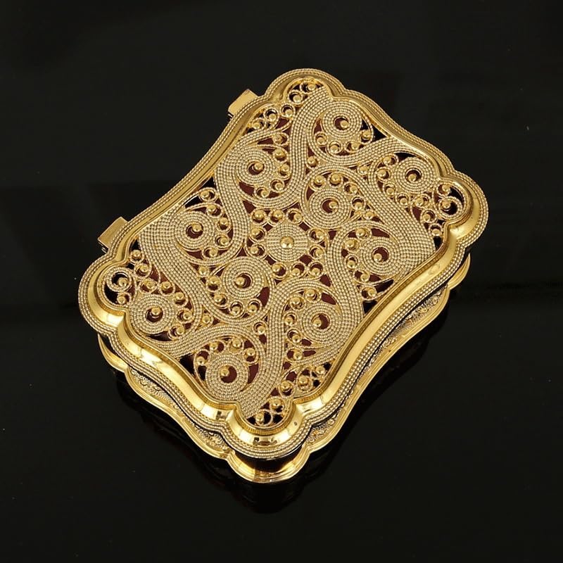 Spiral Pearl Flower Metal Square Home Jewelry Box Birthday Wedding Gift Storage Decoration image 5