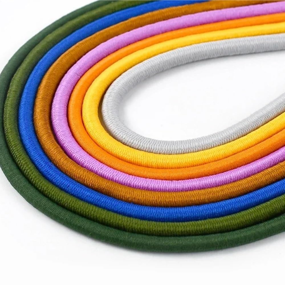 Fasce elastiche da 4 mm, multicolore per vestiti per capelli, fai da te, 5 – 20 m (confezione da 20 metri)