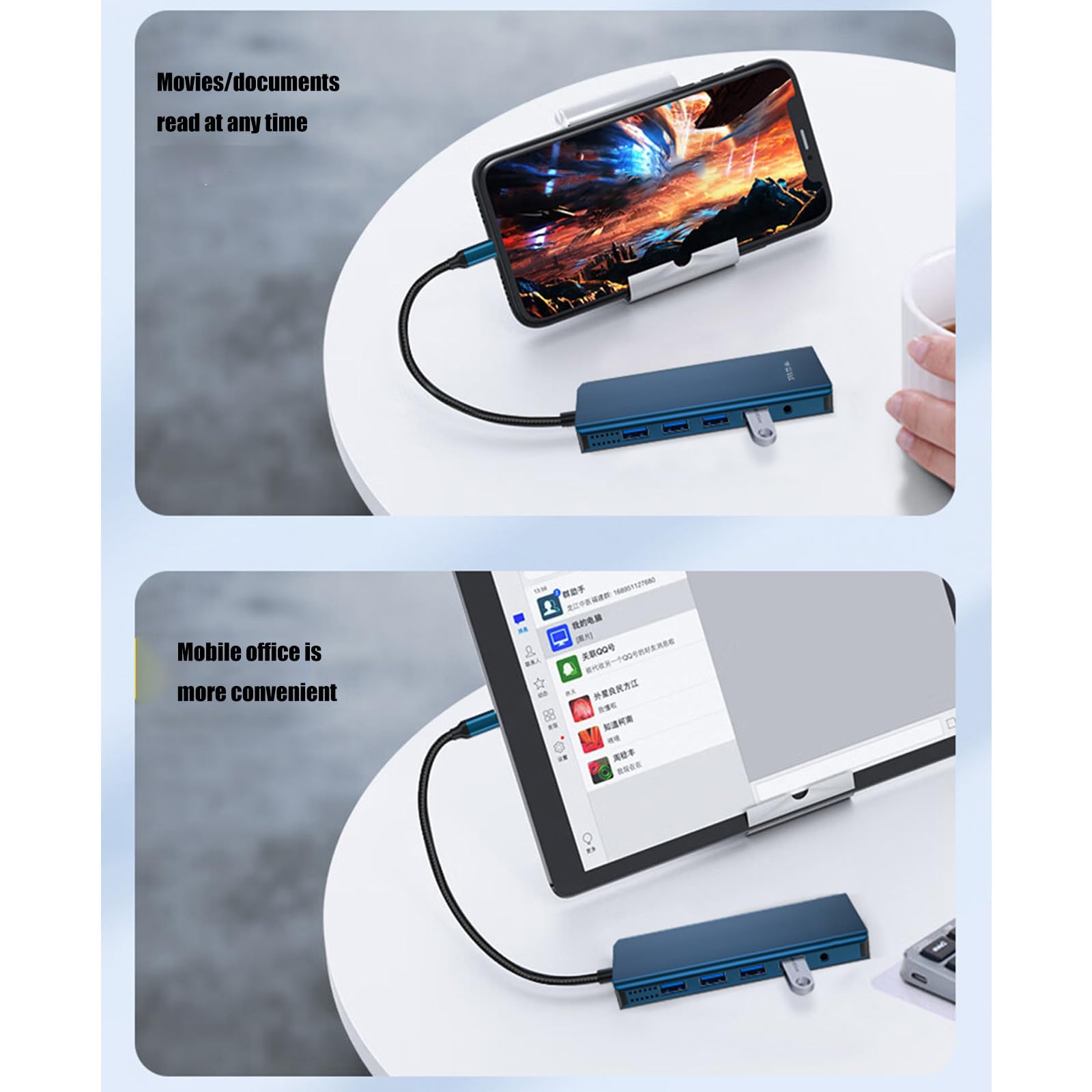 USB C Docking Station Doppio Monitor Adattatore 12 In 1 Adattatore USB C Con VGA Gigabit Ethernet 4 Lettore di Schede Porta USB3.0
