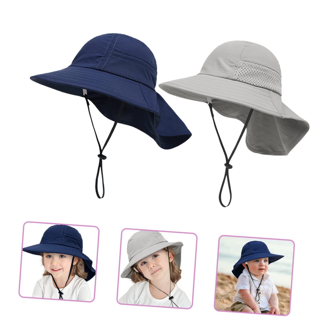 Strandhut Outdoor-Sonnenhut Für Strand-sonnenhüte Eimerhut Für Babymädchen Kleinkinder Sonnenhut Sommerhüte Für Damen Strand Babymützen Kinderhüte Baumwolle