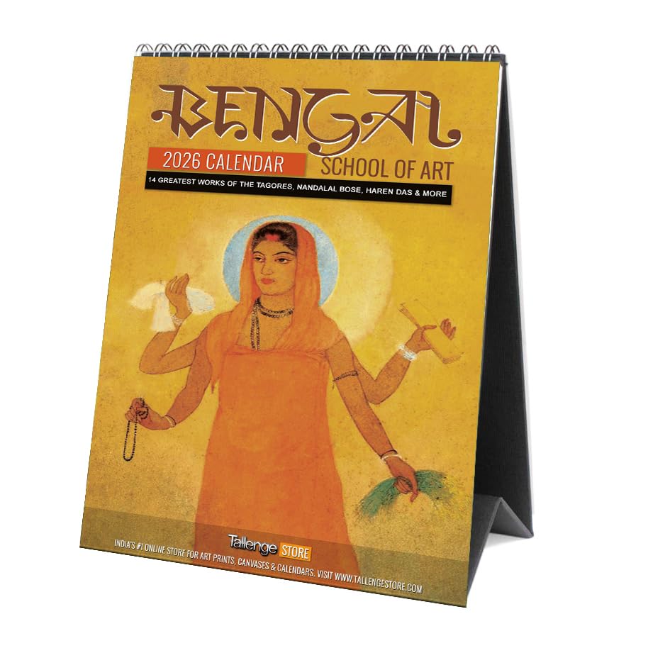 Image of Tallenge - 2026 Desk Calendar - Bengal School Of Art - 6 x 9 Inches for Home & Office (Paper, Desk Calendar)