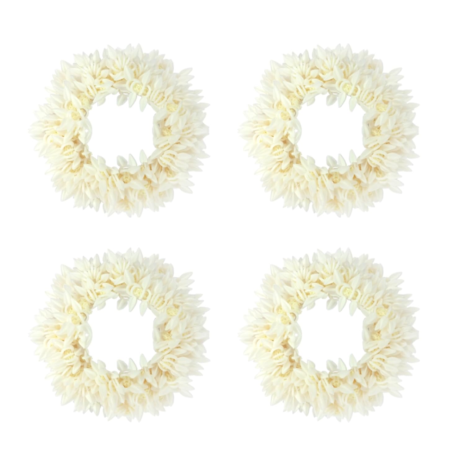 Sanas (1Pcs)Gajra For Hair Accessories For Women Wedding Stylish Hair Bun Accessories Hair Flower Accessories For Women Scented Mogra Gajra Scrunchies For Woman Artificial Gajra For Hair Bun (1pcs) (White)