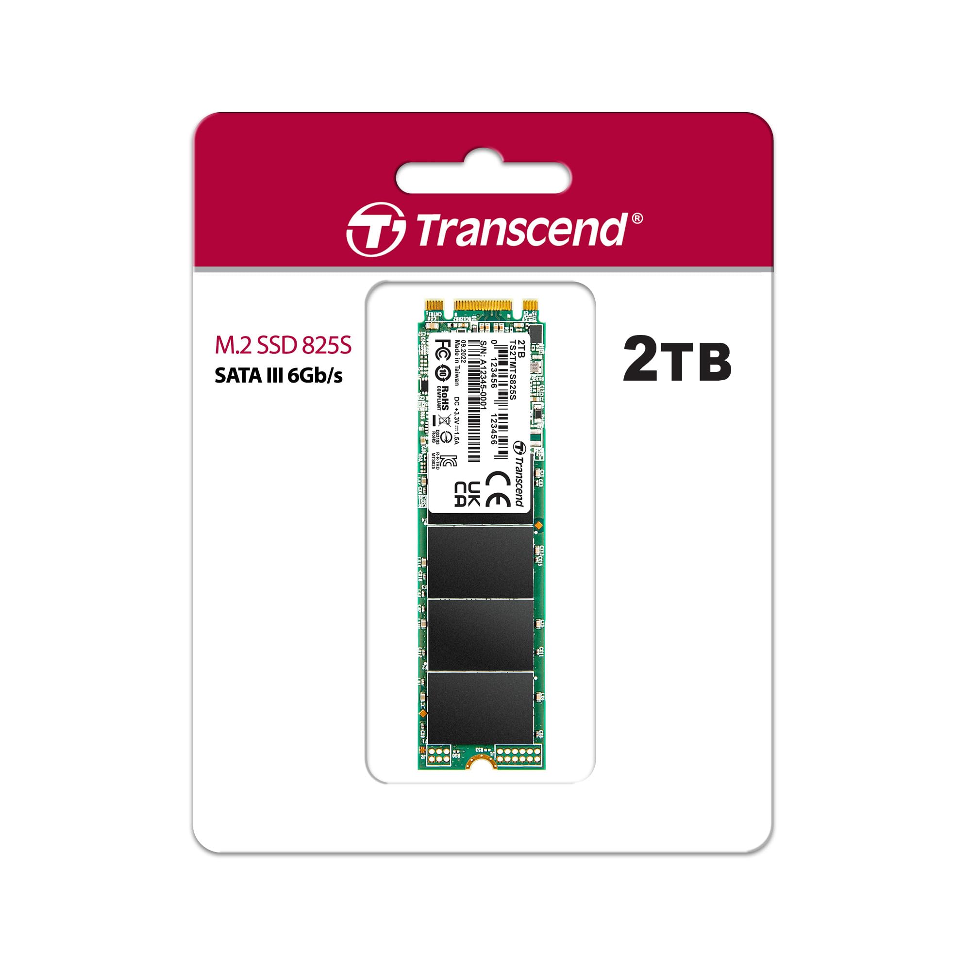 Transcend 2TB M.2 2280 SATA III SSD, Up to 550MB/s, Compatible