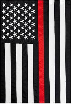 Briarwood Lane Thin Red Line Embroidered Garden Flag