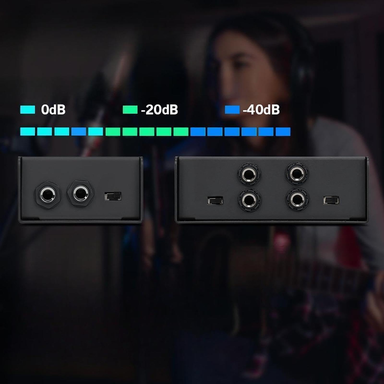 Box Audio Passivo Ad Iniezione Ad Alta Impedenza per Chitarra/basso, Spettacoli Dal Vivo, Professionisti E Musicisti, Doppio