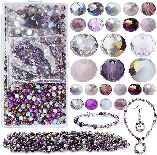 600 Perline Di Cristallo Sfaccettato - Kit Per Creare Bracciali, Collane E Gioielli Fai Da Te - Foto 5