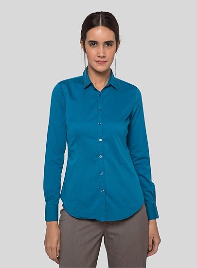Turquoise dress shirt women's Clearance