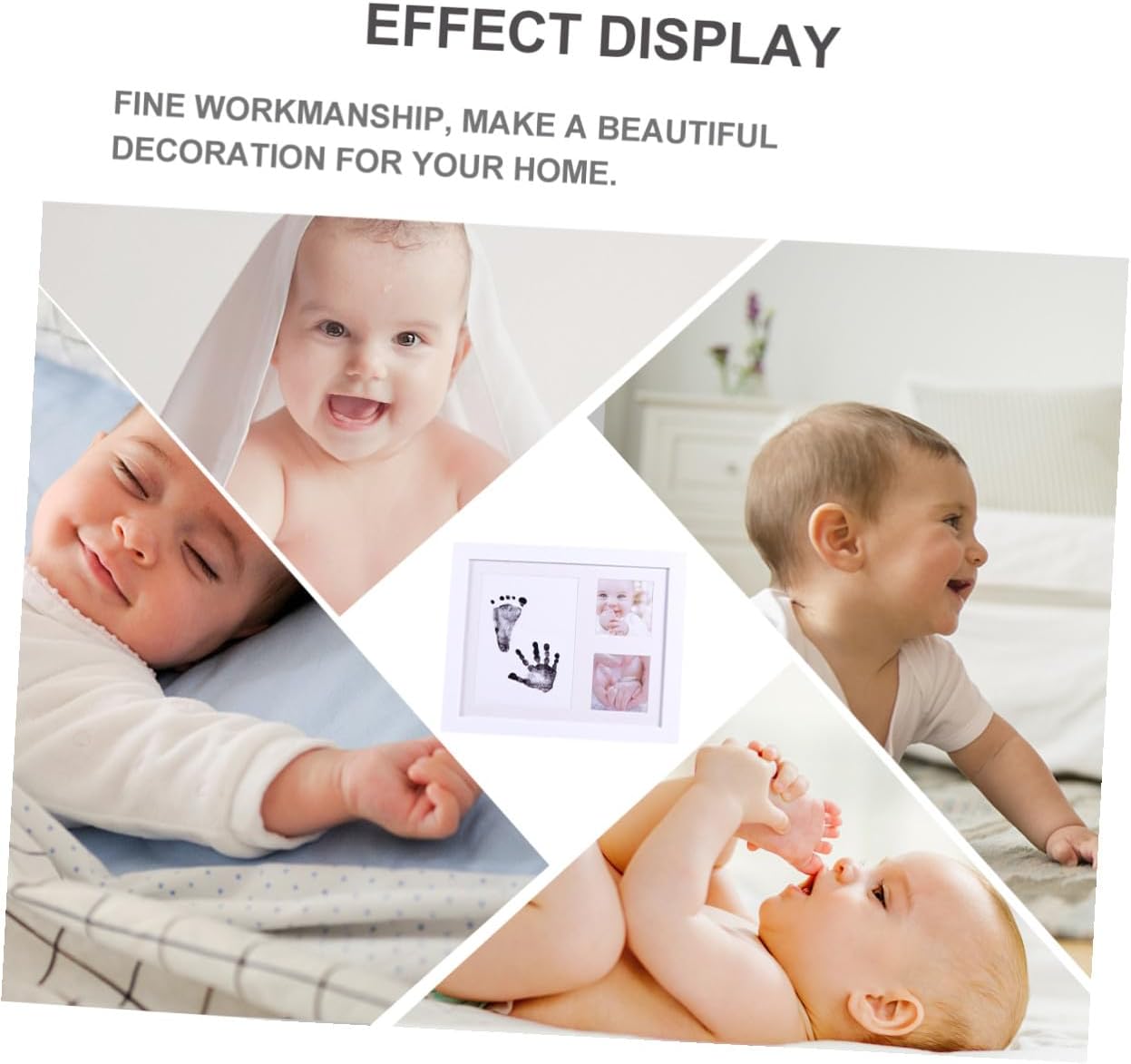 Footprint Picture Frame Photo Frame for Newborns White Pp Plastic Creative Keepsake for Nursery Décor and First Year Memories