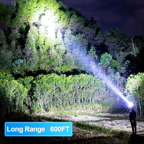 AdamStar Small Powerful Flashlights with COB Work Light, Magnetic Base, Super Bright High Lumens Rechargeable Flashlight, LED Waterproof Zoomable Flash Light for Camping Emergency — view 2