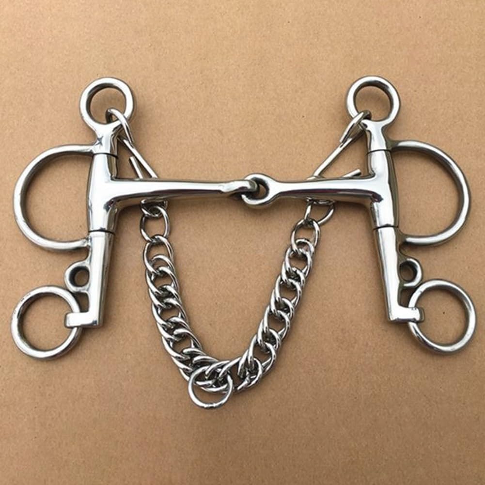 Zoegneer Mors de cheval en acier inoxydable 12,5 cm Armature pour entraînement équestre équitation pour Western Tack
